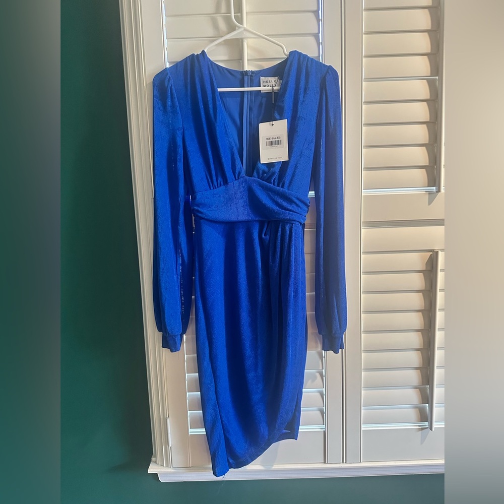 Hello Molly Royal Blue Long Sleeve Dress